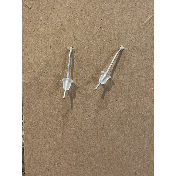 Silver Tone Filigree Style 3D Butterfly Earrings Rhinestone Accents Novelty - Picture 7 of 7